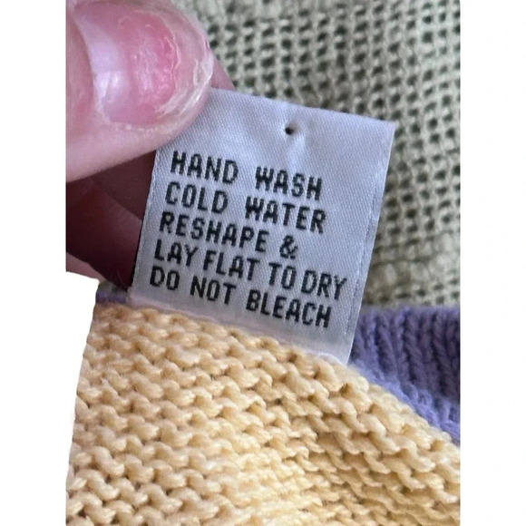 Storybook Knits Women Yellow Button Down Floral Rabbit Cardigan Plus Size 3X - Picture 6 of 7